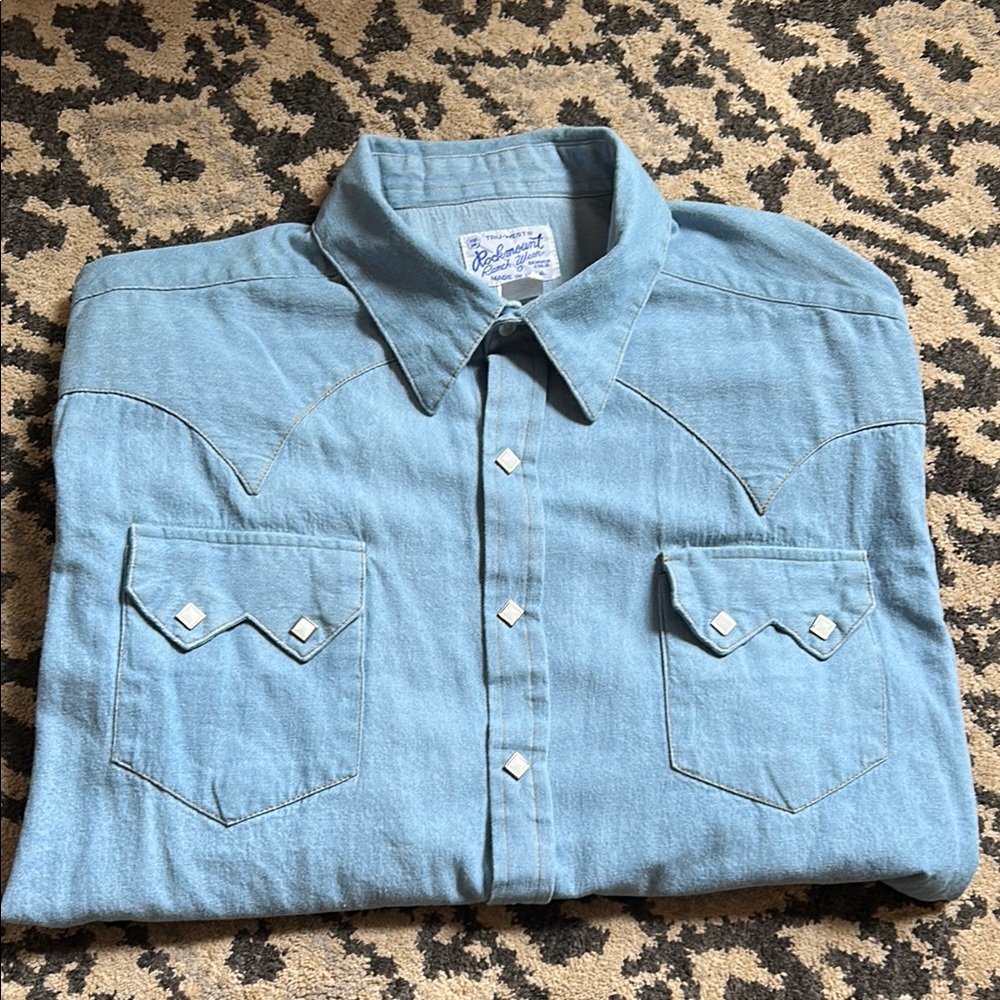 Rockmount TruWest Denim Western Button Down Shirt
